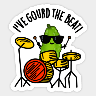 I've Gourd The Beat Cute Drummer Veggie Pun Sticker